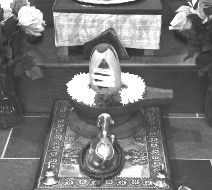 Nandi and Siva Lingam in Ashrama-NY Shrine