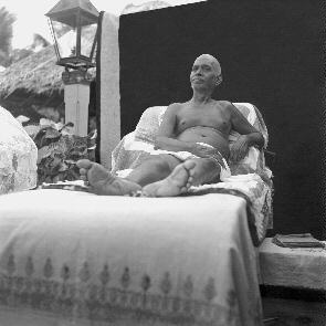 Bhagavan reclining on the couch