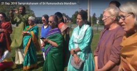 devotees at the Ramanāchalam Samprokshanam