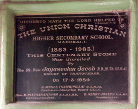 Scotts Middle High School, plaque