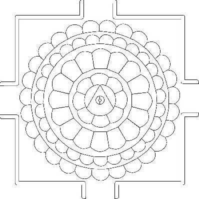 Sri Lakshminarayana's Mandala - B&W