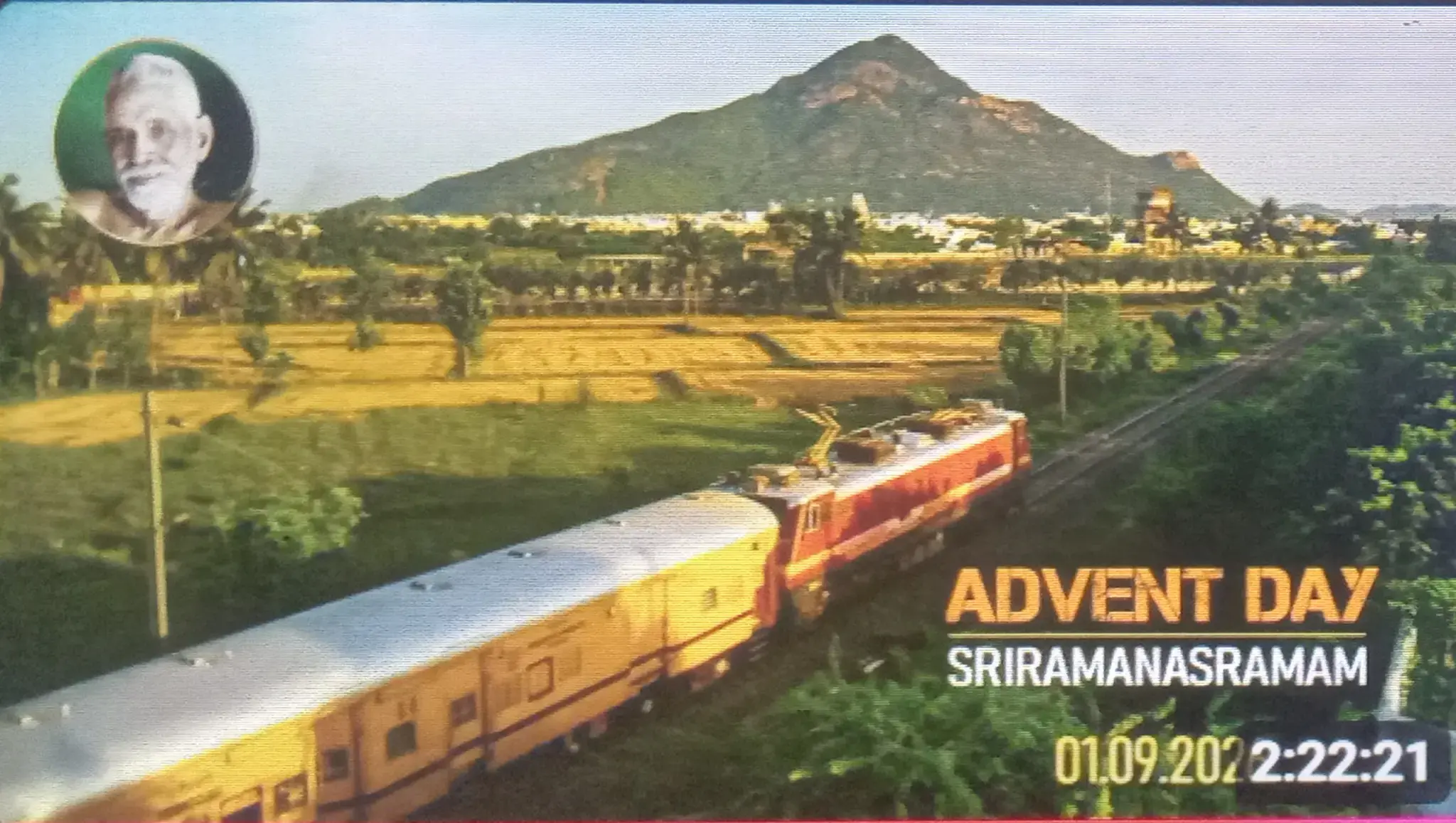 screenshot from Ramanasram livestream