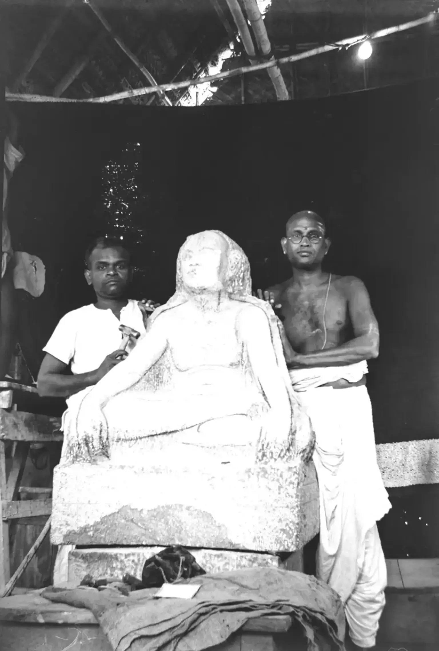 Vaidyanathan Stapathi standing to the left