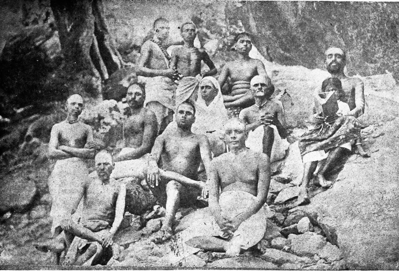 Eswara Sw. in front of Mother Alagamma, Bhagavan behind her