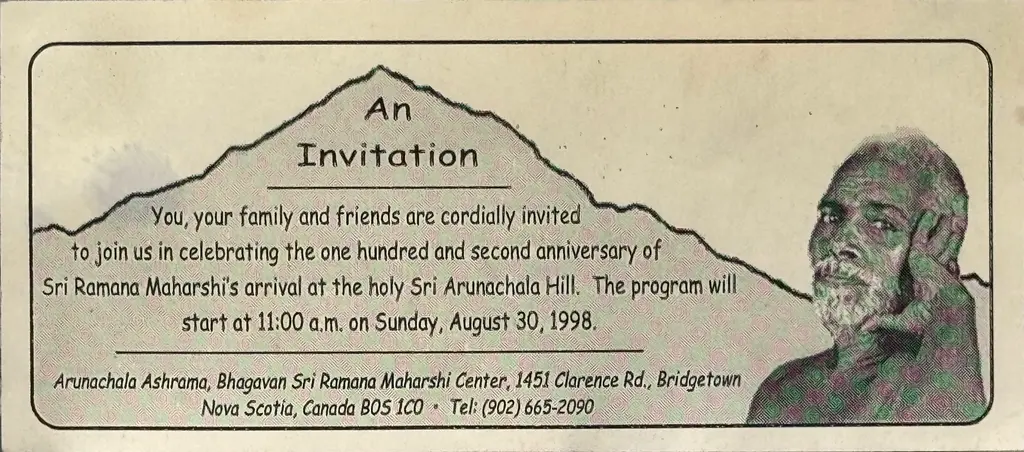 Sri Ramana Advent invitation