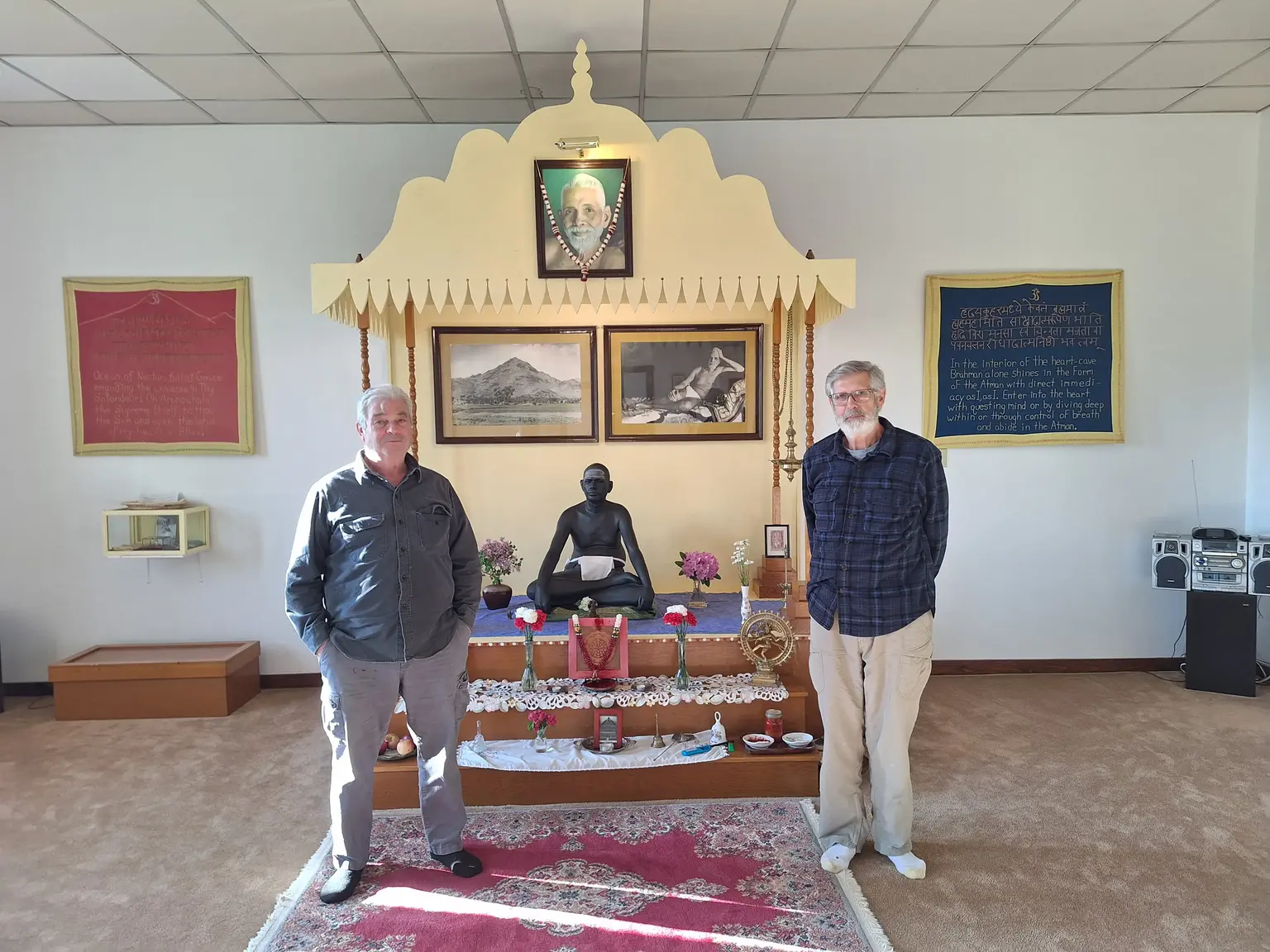 Jim and Dennis in Sri Arunachala Ramana Mandiram