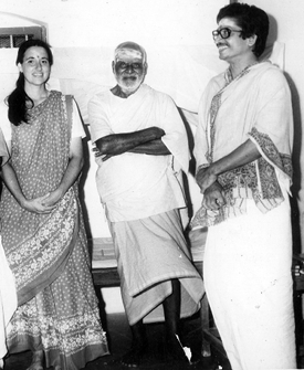 Left to right: Evelyn, Kunju Swami and V.Ganesan