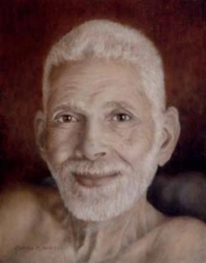 oil-painting of Sri Ramana, by Marilyn M.Belle-Isle, circa 2008