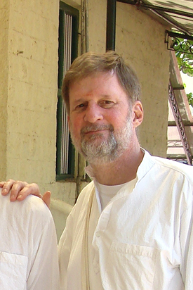 Martin in front of Sri Bhagavan's Shrine