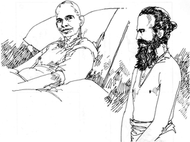 Swami Ramanagiri with Bhagavan