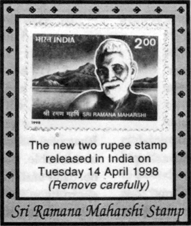 v08-n4-a1, 1998 Sri Ramana Maharshi, 2 Rs Commemerorative stamp
